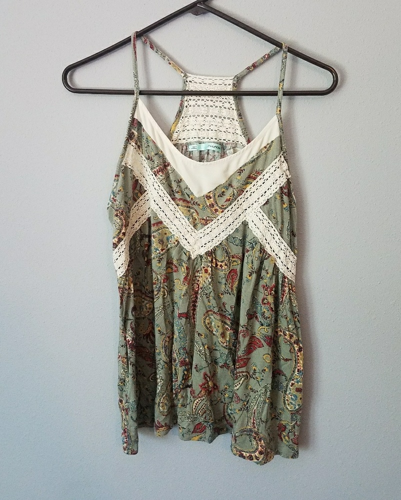 Strappy floral tank